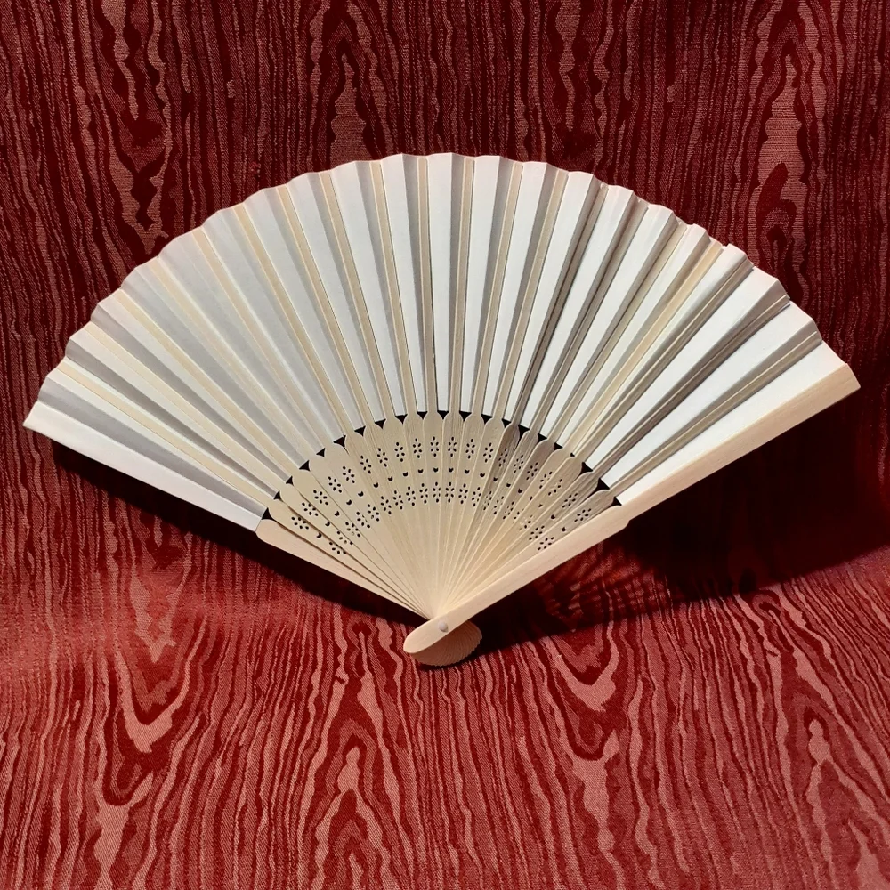 50 PCS BLANK HAND HELD FOLDING FANS IN GIFT BAGS WEDDING PARTY FAVOR NEW